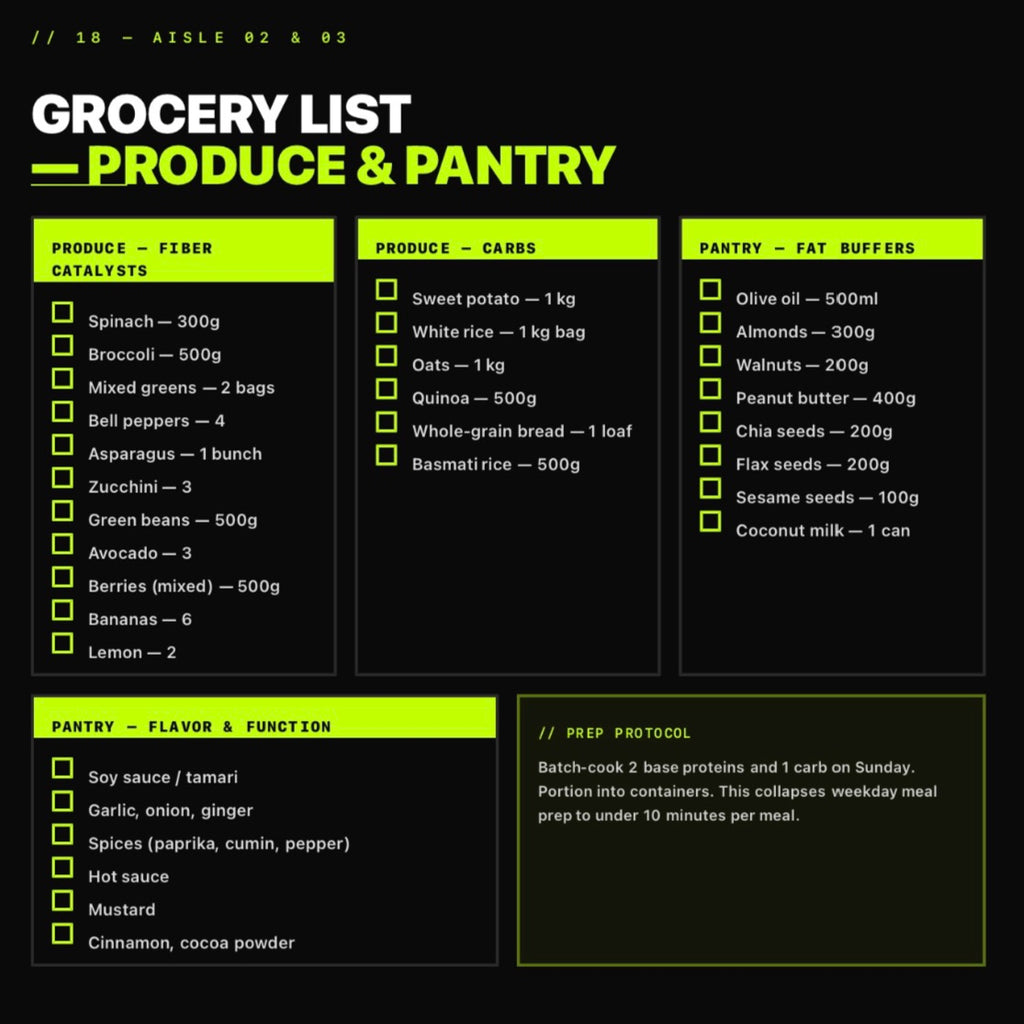 The Protein Blueprint™ High Protein Meal Planner & Grocery List Guide